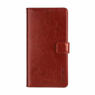 For Meizu 18 Pro idewei Crazy Horse Texture Horizontal Flip Leather Case with Holder & Card Slots & Wallet(Brown)