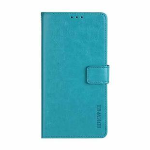 For Nokia C1 Plus idewei Crazy Horse Texture Horizontal Flip Leather Case with Holder & Card Slots & Wallet(Sky Blue)