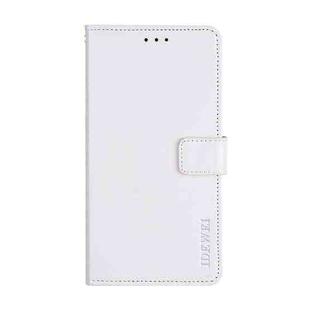 For OnePlus 9 idewei Crazy Horse Texture Horizontal Flip Leather Case with Holder & Card Slots & Wallet(White)