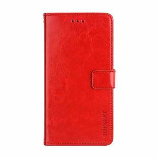 For TCL 10 SE idewei Crazy Horse Texture Horizontal Flip Leather Case with Holder & Card Slots & Wallet(Red)