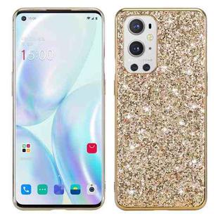 For OnePlus 9 Glitter Powder Shockproof TPU Protective Case(Gold)