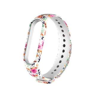 For Xiaomi Mi Band 6 (CA8856) Colored Drawing Silicone Watch Band(Autumn Leaves)