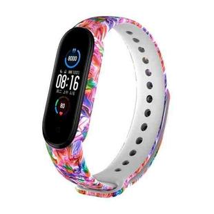 For Xiaomi Mi Band 6 (CA8856) Colored Drawing Silicone Watch Band(Oil Painting)