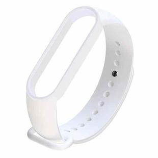 For Xiaomi Mi Band 6 (CA8856) Solid Color Silicone Watch Band(White)