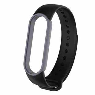 For Xiaomi Mi Band 6 (CA8856) Two-color Silicone Watch Band(Black+Grey)