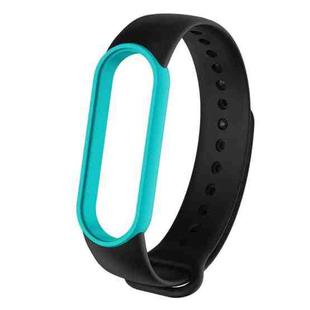 For Xiaomi Mi Band 6 (CA8856) Two-color Silicone Watch Band(Black+Blue)