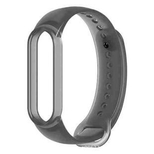 For Xiaomi Mi Band 6 (CA8856) Silicone Translucent Watch Band(Black)