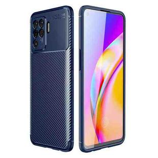 For OPPO F19 Pro Carbon Fiber Texture Shockproof TPU Case(Blue)