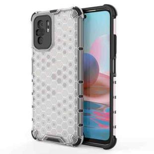 For Xiaomi Redmi Note 10 4G Shockproof Honeycomb PC + TPU Case(White)
