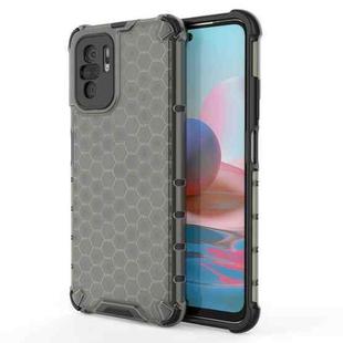For Xiaomi Redmi Note 10 4G Shockproof Honeycomb PC + TPU Case(Black)