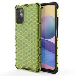 For Xiaomi Redmi Note 10 5G Shockproof Honeycomb PC + TPU Case(Green)