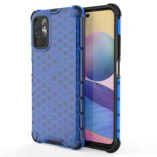 For Xiaomi Redmi Note 10 5G Shockproof Honeycomb PC + TPU Case(Blue)