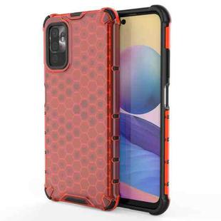 For Xiaomi Redmi Note 10 5G Shockproof Honeycomb PC + TPU Case(Red)