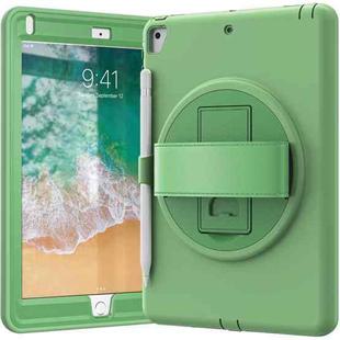 360 Degree Rotation PC+TPU Protective Cover with Holder & Hand Strap & Pen Slot For Apple iPad 9.7 (2018) & (2017) / Pro 9.7 / Air 2 / Air(Matcha Green)