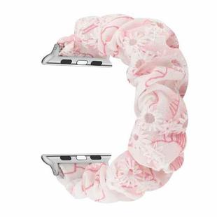 Fabric Hair Ring Watch Band For Apple Watch Ultra 49mm / Series 8&7 45mm / SE 2&6&SE&5&4 44mm / 3&2&1 42mm(4)