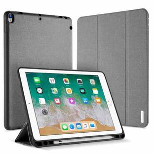 For iPad Air 10.5 (2019) / iPad Pro 10.5 DUX DUCIS Domo Series Horizontal Flip Magnetic PU Leather Case with 3-folding Holder & Pen Slot(Grey)