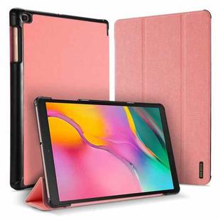 For Samsung Galaxy Tab A 10.1 (2019) DUX DUCIS Domo Series Horizontal Flip Magnetic PU Leather Case with 3-folding Holder(Pink)