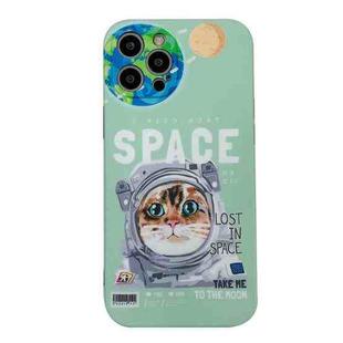 For iPhone 12 Pro Cartoon Pattern IMD Protective Cover(Green)