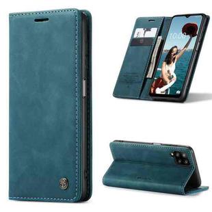 For Samsung Galaxy A12 CaseMe 013 Multifunctional Horizontal Flip Leather Case with Holder & Card Slot & Wallet(Blue)