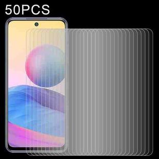 For Xiaomi Redmi Note 10 5G / Poco M3 Pro 5G 50 PCS 0.26mm 9H 2.5D Tempered Glass Film