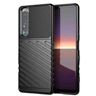 For Sony Xperia 1 III Thunderbolt Shockproof TPU Protective Soft Case(Black)