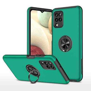 For Samsung Galaxy A12 5G PC + TPU Shockproof Magnetic Protective Case with Invisible Ring Holder(Dark Green)