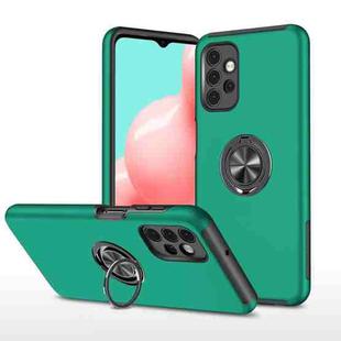 For Samsung Galaxy A32 5G PC + TPU Shockproof Magnetic Protective Case with Invisible Ring Holder(Dark Green)