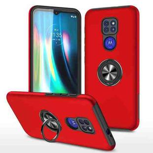 For Motorola Moto G9 / G9 Play PC + TPU Shockproof Magnetic Protective Case with Invisible Ring Holder(Red)