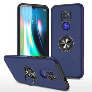 For Motorola Moto G9 / G9 Play PC + TPU Shockproof Magnetic Protective Case with Invisible Ring Holder(Blue)