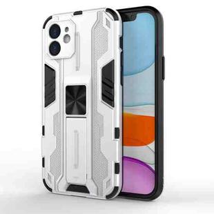 For iPhone 12 / 12 Pro Supersonic PC + TPU Shock-proof Protective Case with Holder(Silver)