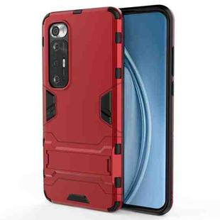 For Xiaomi Mi 10S Shockproof PC + TPU Protective Case with Hidden Holder(Red)