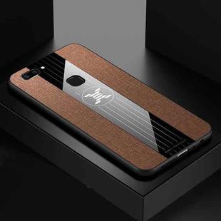 For Vivo X20 XINLI Stitching Cloth Texture Shockproof TPU Protective Case(Brown)