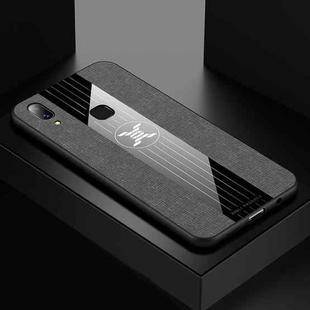 For Vivo X21i XINLI Stitching Cloth Texture Shockproof TPU Protective Case(Gray)