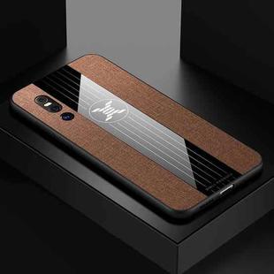 For Vivo X27 XINLI Stitching Cloth Texture Shockproof TPU Protective Case(Brown)
