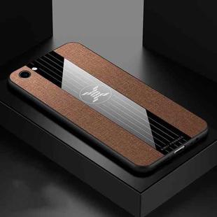 For Vivo Y83 XINLI Stitching Cloth Texture Shockproof TPU Protective Case(Brown)