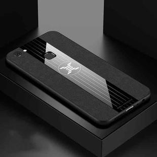 For Vivo V7 / Y75 XINLI Stitching Cloth Texture Shockproof TPU Protective Case(Black)