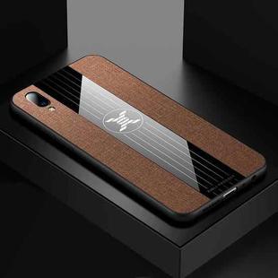 For Vivo Y93 XINLI Stitching Cloth Texture Shockproof TPU Protective Case(Brown)