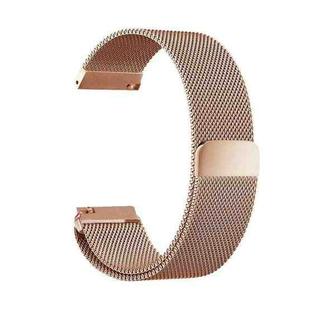 22mm Milanese Stainless Steel Replacement Watchband for Huawei Watch GT2 Pro / Amazfit GTR 2(Rose Gold)