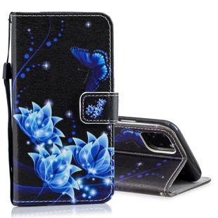For iPhone 11 Pro Horizontal Flip Leather Case with Holder & Card Slots & Wallet(Blue Folwer)