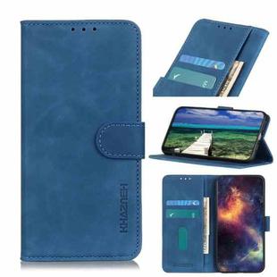 For Sony Xperia 1 III KHAZNEH Retro Texture PU + TPU Horizontal Flip Leather Case with Holder & Card Slots & Wallet(Blue)