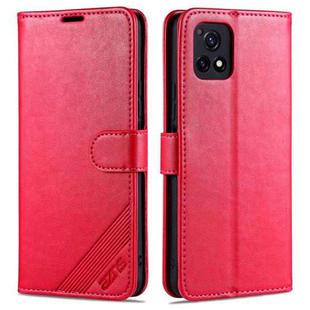 For vivo Y52s AZNS Sheepskin Texture Horizontal Flip Leather Case with Holder & Card Slots & Wallet(Red)