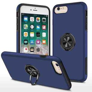 Magnetic Ring Kickstand Shockproof Phone Case For iPhone 6 Plus(Blue)