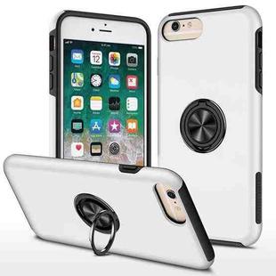 Magnetic Ring Kickstand Shockproof Phone Case For iPhone 6 Plus(Silver)