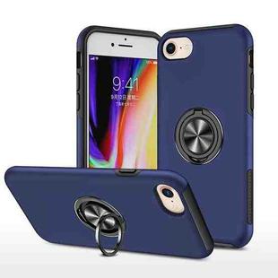 For iPhone SE 2022 / SE 2020 / 8 / 7 Magnetic Ring Kickstand Shockproof Phone Case(Blue)