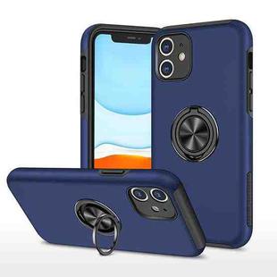For iPhone 11 Magnetic Ring Kickstand Shockproof Phone Case (Blue)