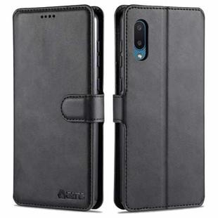 For Samsung Galaxy A02 AZNS Calf Texture Horizontal Flip Leather Case with Holder & Card Slots & Wallet & Photo Frame(Black)