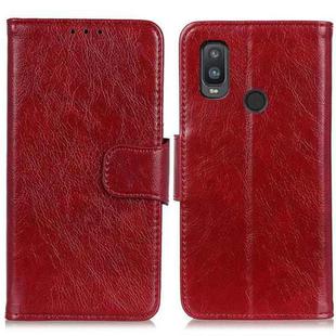 For Alcatel 1L (2021) Nappa Texture Horizontal Flip Leather Case with Holder & Card Slots & Wallet(Red)