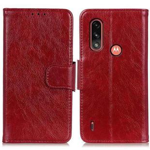 For Motorola Moto E7 Power (2021) Nappa Texture Horizontal Flip Leather Case with Holder & Card Slots & Wallet(Red)