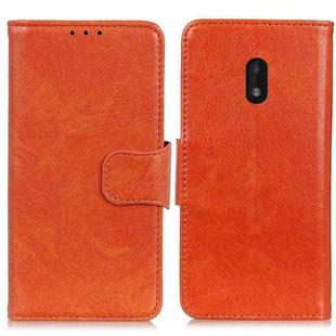 For Nokia C1 Plus Nappa Texture Horizontal Flip Leather Case with Holder & Card Slots & Wallet(Orange)