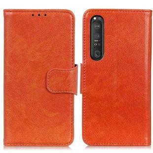 For Sony Xperia 1 III Nappa Texture Horizontal Flip Leather Case with Holder & Card Slots & Wallet(Orange)